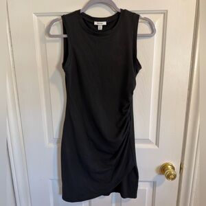 Nine West Black Ruched Mini Dress